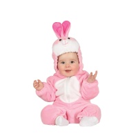 Roze konijnenkostuum voor baby's