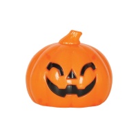 Kleine verlichte pompoen van 10 cm