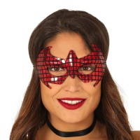 Rood geruit superheldenmasker