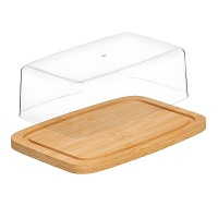 Bamboe botervloot van 19 x 12,6 x 6,2 cm