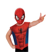 Spiderman kostuum met t-shirt en masker voor kinderen
