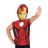 Iron Man kostuum met T-shirt en masker voor kinderen