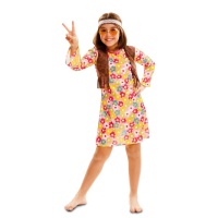 Hippiekostuum met bloemen voor meisjes
