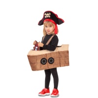 Kinder piratenkapitein kostuum met schip