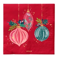 16,5 cm kerstversiering servetten - 30 st.