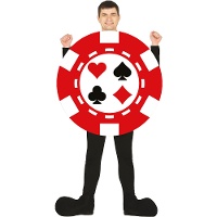 Pokerfiches-kostuum voor volwassenen