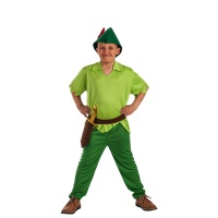 Kostuum van de verloren jongen in groen voor kinderen