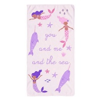 Zeemeermin-handdoek 140 x 70 cm