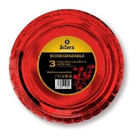 Metalen kartonnen borden van 28 cm - 3 stuks