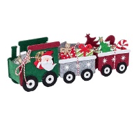 Kersttrein van de Kerstman met vilten wagens van 27 cm