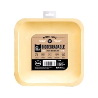 Kartonnen vierkante metalen borden van 23 cm - 10 stuks