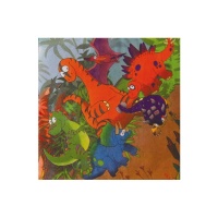 Dinosaurus Servetten 16,5 x 16,5 cm - 20 st.