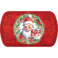 Kunststof dienblad van 39 x 24 cm met de kerstman