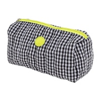 Make-uptasje vichy zwart-wit met neonrits 18 x 11 x 8 cm