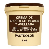 Witte chocolade en hazelnootcrème van 6 kg - Pastkolor