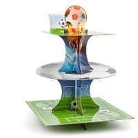 Voetbaldisplay met brandende bal, 36 x 30 cm