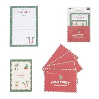 Brieven met enveloppen voor de Kerstman van een elf met stickers