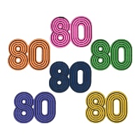 Confetti uit de jaren 80 van 3 x 3 cm - 10 stuks