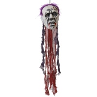 Griezelige zombie hanger met licht van 75 cm