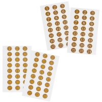 Kraft nummerstickers - 4 vellen