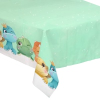 Tafelkleed met vrolijke dinosaurussen van 1,20 x 1,80 m