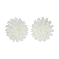 Madeliefjes ouwel bloemen van 4 x 4,3 cm - FunCakes - 12 stuks