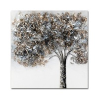 Handgeschilderd canvas boom 60 x 60 cm - DCasa