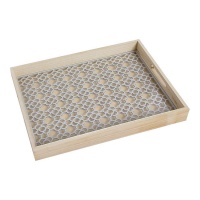 Panot-dienblad met glazen bodem van 40 x 30 cm