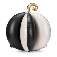 3D zwart-witte pompoen ballon van 58 x 58 cm