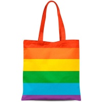Regenboog stoffen tas