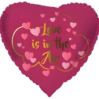 Love is in the air hartvormige ballon van 45 cm