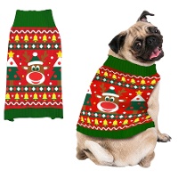 Kersttrui met rendier voor honden
