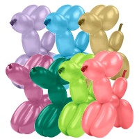 Chromatische modelleerbare latexballonnen - 12 stuks