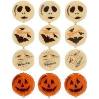 Halloween witte chocolade figuren - 12 stuks