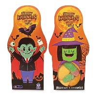 Halloween Silhouet Tas van Vampier en Heks met Wolken en Gemengde Snoepjes van 48 gr