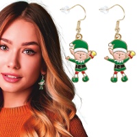 Groene elf oorbellen - 1 paar
