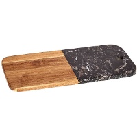 Snijplank van 38 x 18 cm hout en marmer - 1 eenheid