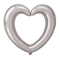 Hartvormige ballon 80 x 70 cm - 1 stuk