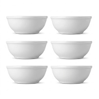Porseleinen kom van 12,5 cm rond - 6 stuks