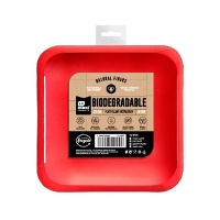 Kleurrijke vierkante kartonnen borden van 20 cm - 10 stuks