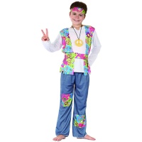Pacifistisch hippiekostuum voor kinderen