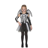 Skeletkostuum met vleugels voor meisjes
