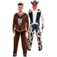 Indiaan en cowboy kostuum voor volwassenen