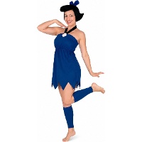 Blauw holbewoner kostuum met hoofdtooi voor volwassenen
