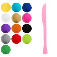 17 cm plastic messen in kleuren - 10 stuks