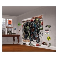 Zombie Invastie Muurschildering