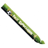 Verjaardagsband 'Gefeliciteerd' - Voetbal (groen)