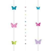 Decoratieve strip voor feestballon Vlinders - 1,82 m