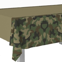 Groen militair camouflage tafelkleed van 1,37 x 2,43 cm