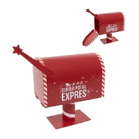Kerstman Express Metalen Postbus 26,5 cm